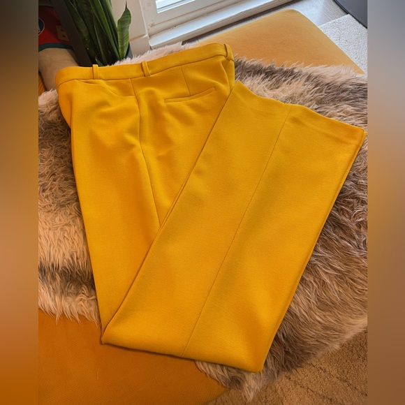 🍌Zara yellow wide leg trousers🍌 - Picture 9 of 11